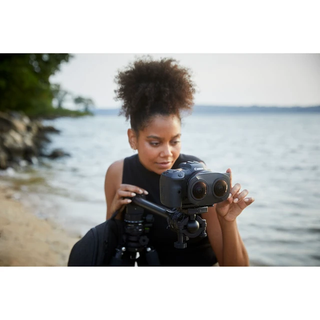 Alt view image 7 of 7 - Canon RF 5.2mm f/2.8 L Dual Fisheye 3D VR Lens + Sling Backpack + Cleaning Kit + More