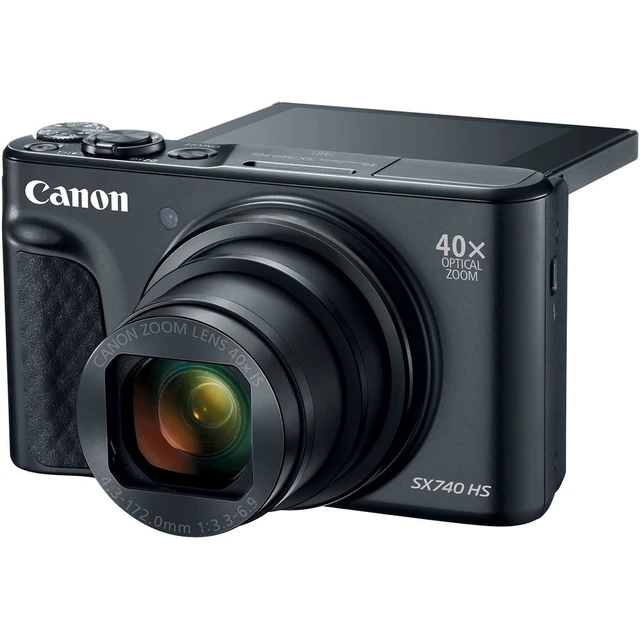 Alt view image 6 of 7 - Canon PowerShot SX740 HS Digital Camera (Black) (2955C001) + Bag + Card