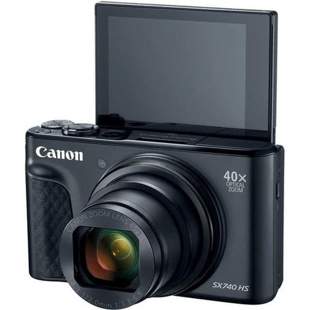 Alt view image 7 of 7 - Canon PowerShot SX740 HS Digital Camera (Black) (2955C001) + Bag + Card
