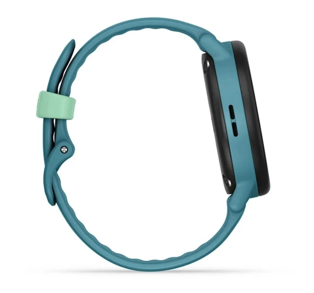 Alt view image 6 of 7 - Garmin Bounce 2, Kids Smartwatch, Turquoise, Microfiber Cleaning Cloth