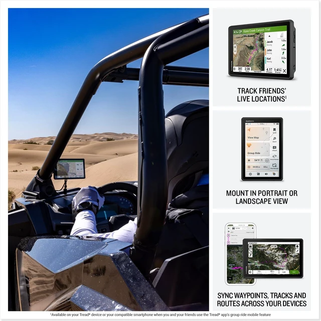 Alt view image 5 of 5 - Garmin Tread® 2 - SxS Edition, Rugged 8-inch Powersport Navigator for Thrilling Off-Road Rides