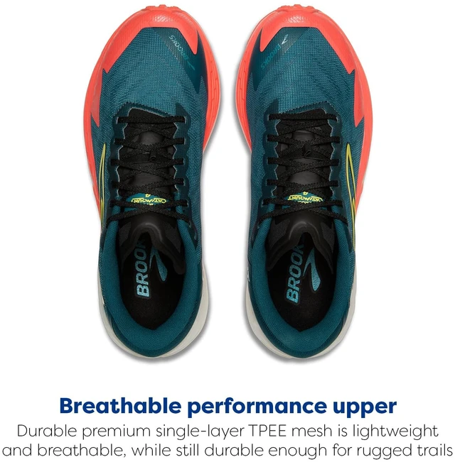 Alt view image 4 of 5 - Brooks Men's Catamount 4 Speed Trail Running Shoe - Legion Blue/Celestial/Flame - 8.5 Medium