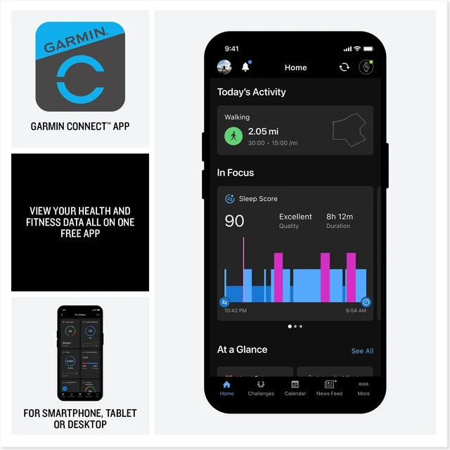 Alt view image 5 of 5 - Garmin Venu® 4, 41mm, Advanced Health and Fitness GPS Smartwatch, Bright and Colorful Display, Built-in Flashlight, 10 Days of Battery Life, Slate with Black Silicone Band