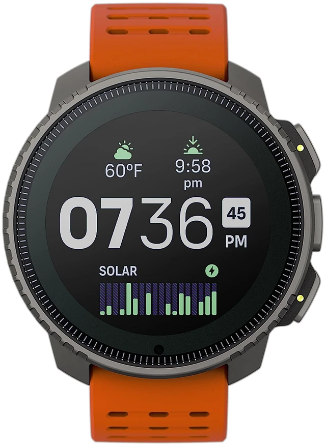 Alt view image 6 of 6 - SUUNTO Vertical: Adventure GPS Watch, Large Screen, Offline Maps, Solar Charging - Titanium/Canyon
