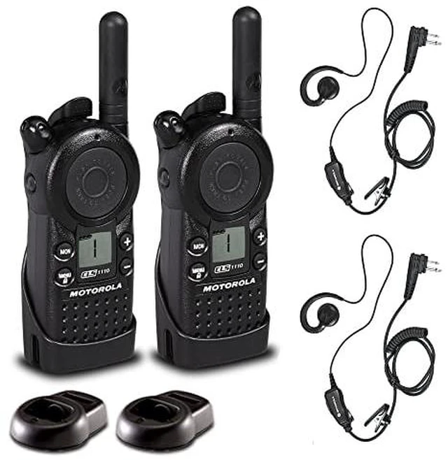 Alt view image 7 of 7 - 2 x Motorola CLS1110 UHF 1W 1-Channel 2-Way Radio - 2 Pack With Mic Bundle