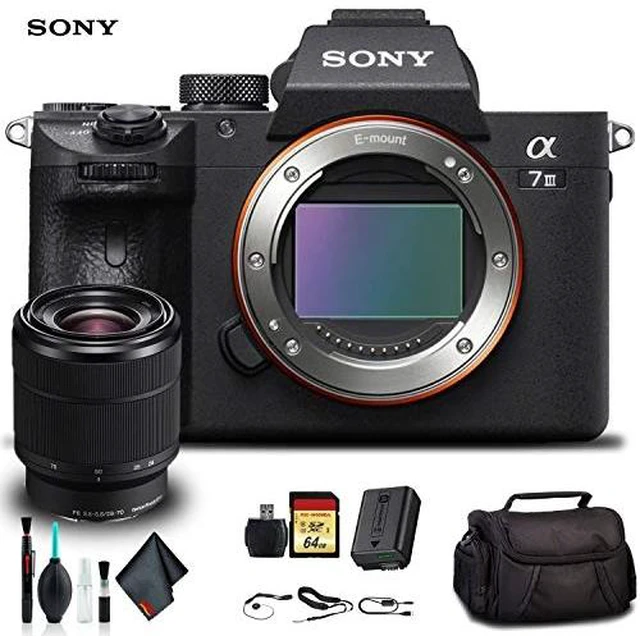 Alt view image 6 of 6 - Sony Alpha a7 III Mirrorless Camera with 28-70mm Lens ILCE7M3K/B With Soft Bag, 64GB Memory Card, Card Reader , Plus Essential Accessories