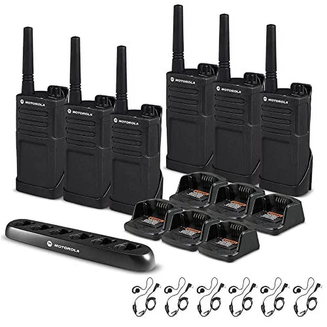 Alt view image 7 of 7 - 6 x Motorola RMM2050 On-Site 2-Way Radio (RMM2050) - 6 Pack With Mics Bundle