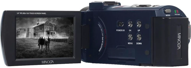 Alt view image 6 of 7 - Minolta MN4K25NV 4K Ultra HD 30 MP Night Vision Camcorder (MN4K25NV-W-BL) Bundle