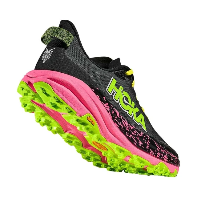 Alt view image 5 of 5 - Hoka Men's Speedgoat 6 Black/Neon Rose 9.5 Medium
