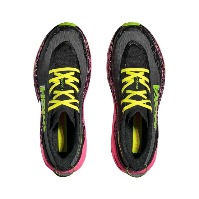 Alt view image 4 of 5 - Hoka Men's Speedgoat 6 Black/Neon Rose 9.5 Medium