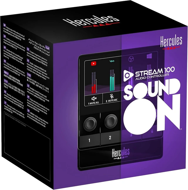 Alt view image 6 of 6 - Hercules Stream 100, Audio Mixer for Content Creators, Up to 8 Tracks, Bundle