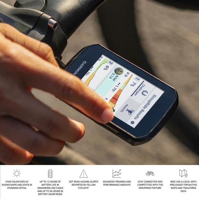 Alt view image 6 of 7 - Garmin Edge 550, Compact GPS Cycling Computer Bundle With P-Bank + More