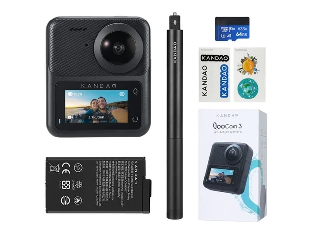 Alt view image 6 of 6 - Kandao QooCam 3 360° Action Camera - Travel Combo