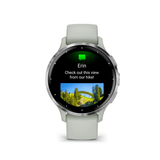 Alt view image 5 of 7 - Garmin Venu 3S Advanced Fitness & Health Tracker Smart Watch - Sage Gray Case