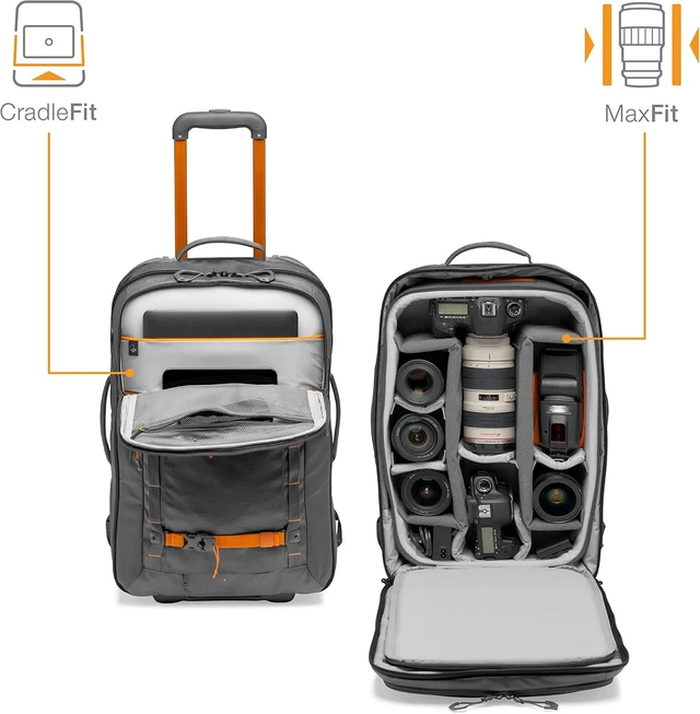 Alt view image 12 of 12 - Lowepro Whistler RL 400 AW II 40L Rugged Roller Backpack, Gray