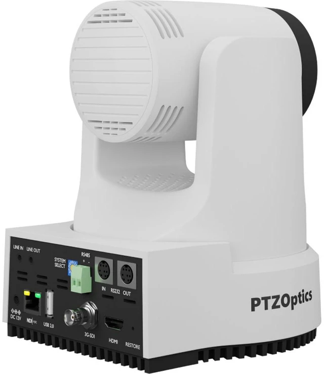 Alt view image 7 of 7 - PTZOptics Move 4K PTZ Camera with 12x Optical Zoom (White) (PT12X-4K-WH-G3) + Wall Mount