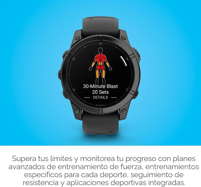 Alt view image 5 of 5 - Garmin fnix® E - 47 mm, AMOLED, Premium Multisport GPS Smartwatch, Long-Lasting Battery Life, Slate Gray Steel with Black Band