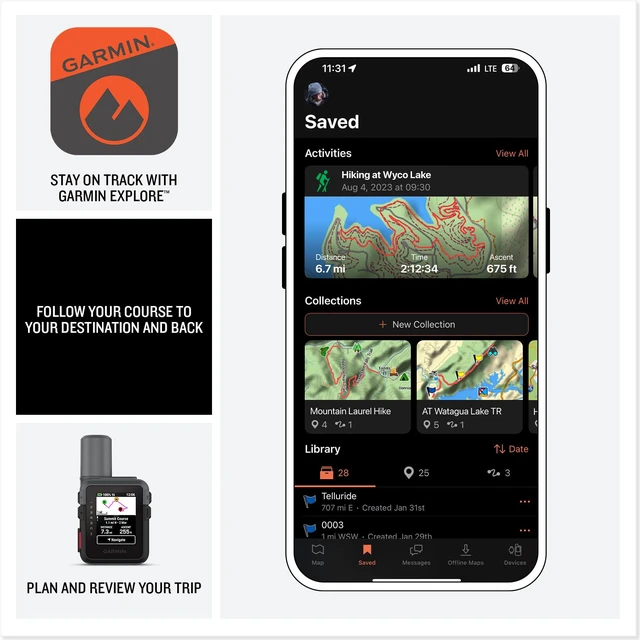 Alt view image 5 of 5 - Garmin inReach® Mini 3, Rugged Compact Global Satellite Communicator with Color Touchscreen, Two-Way Texting, Emergency SOS Messaging & Long Battery Life Up to 350 Hours with 10-min inReach® Tracking