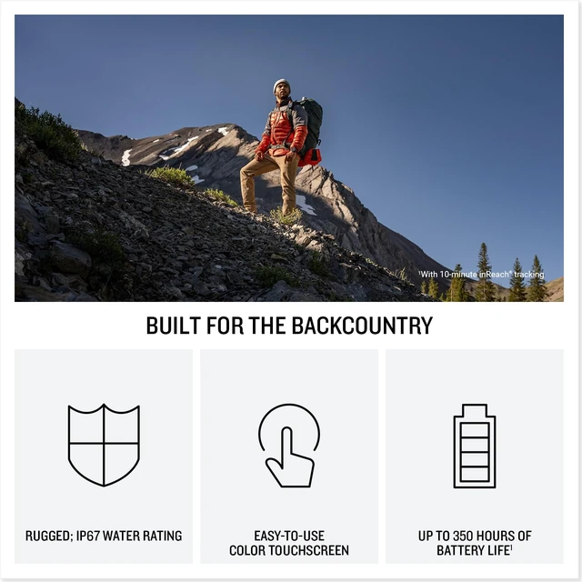 Alt view image 11 of 12 - Garmin INRCHMINIPLS inReach Mini 3 Plus Compact SOS Satellite Communicator - Black/Red