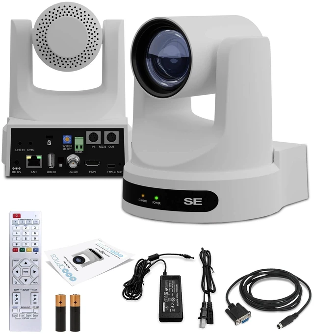 Alt view image 6 of 6 - PTZOptics Move SE PTZ Camera with 12x Optical Zoom (White) (PT12X-SE-WH-G3)