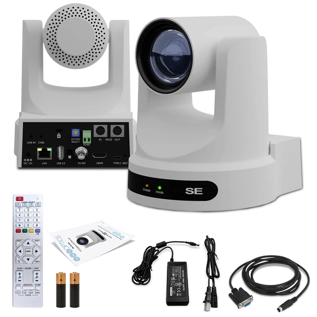 Alt view image 6 of 6 - PTZOptics Move SE PTZ Camera with 20x Optical Zoom (White) (PT20X-SE-WH-G3)