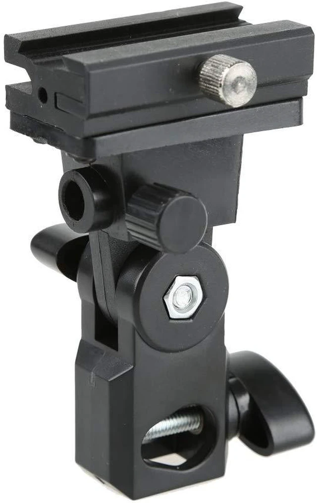Alt view image 6 of 6 - Godox Strong E-type Multifuctional Swivel Bracket Holder for Godox Nikon Connon Flash Speedlite Hot Shoe Speedlite Light