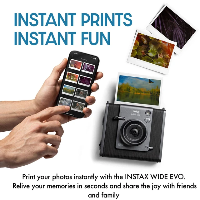 Alt view image 5 of 7 - FUJIFILM INSTAX WIDE EVO Hybrid Instant Film Camera, Pack of 2 instax Film