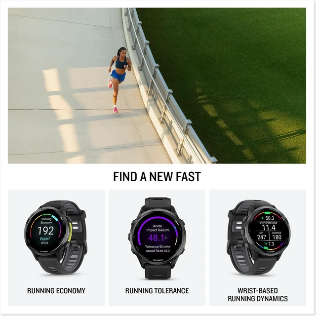 Alt view image 4 of 5 - Garmin® Forerunner® 970, Premium GPS Running and Triathlon Smartwatch, AMOLED Display, Built-in LED Flashlight, Carbon Gray DLC Titanium with Black Case and Black/Translucent Whitestone Band