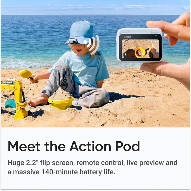 Alt view image 5 of 7 - Insta360 GO 3S Small Action Camera (64GB) + Selfie Stick + Tripod + Mount Adapter + More