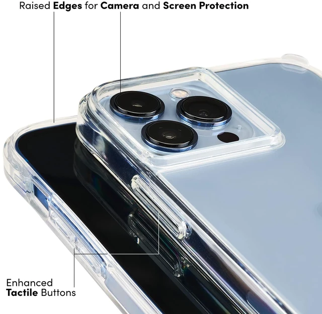 Alt view image 6 of 6 - Case-Mate Tough Clear Series Hardshell Case for Apple iPhone 13 / 14 - Clear