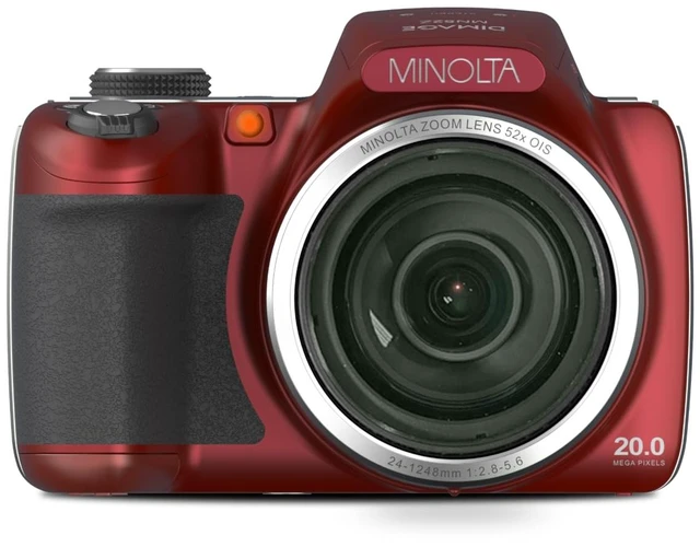 Alt view image 11 of 12 - Minolta MN52Z 20MP 4K Ultra HD Bridge Camera with 52x Optical Zoom - Red