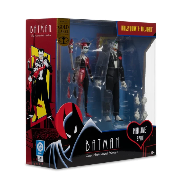 Alt view image 4 of 5 - McFarlane Toys - Batman: The Animated Series Harley Quinn and The Joker (Mad Love 2 Pack) 6in Action Figures Gold Label