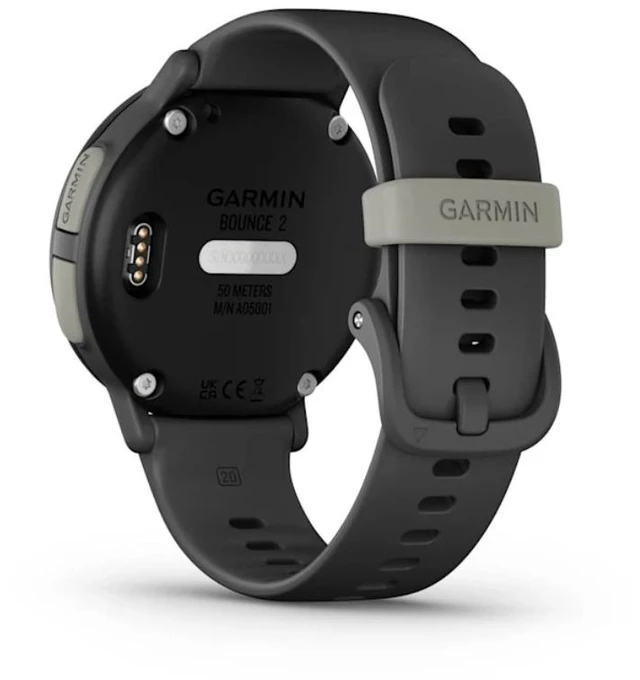 Alt view image 7 of 7 - Garmin Bounce 2, Kids Smartwatch, Slate Gray, Microfiber Cleaning Cloth
