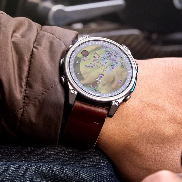 Alt view image 7 of 7 - Garmin D2 Mach 2 Aviator Smartwatch - 51 mm - Carbon Grey with Titanium