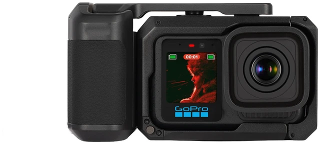 Alt view image 2 of 7 - GoPro Mission 1 PRO Grip Edition - Includes Mission 1 PRO Camera, Point-and-Shoot Grip, One Enduro 2 Rechargeable Battery, Removeable Lens Hood, Carrying Case