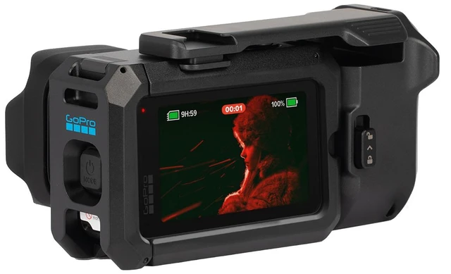 Alt view image 3 of 7 - GoPro Mission 1 PRO Grip Edition - Includes Mission 1 PRO Camera, Point-and-Shoot Grip, One Enduro 2 Rechargeable Battery, Removeable Lens Hood, Carrying Case