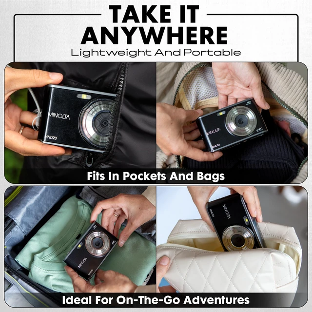 Alt view image 5 of 7 - MND23 48MP Camera, Rear Selfie Lens, 4K Video, 16X Zoom (Purple) Capture sharp photos and video with intuitive controls for travel, family and everyday moments