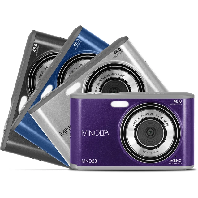 Alt view image 7 of 7 - Minolta MND23 Digital Camera (Purple), 48MP Point & Shoot Camera, 2.7K Video Recording, 16x Digital Zoom + More
