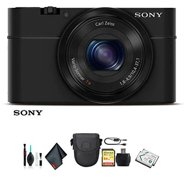 Alt view image 6 of 6 - Sony Cyber-shot DSC-RX100 Camera DSCRX100/B With Soft Bag, Additional Battery, 64GB Memory Card, Card Reader , Plus Essential Accessories