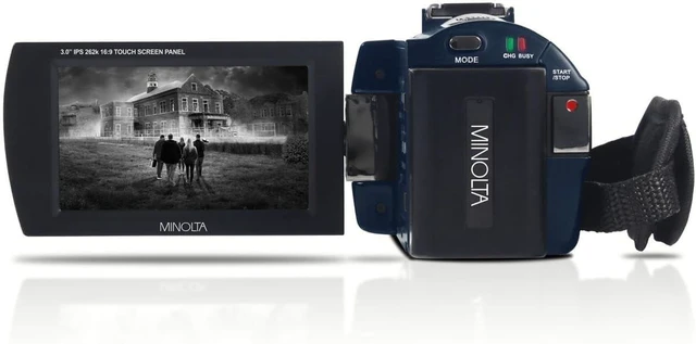 Alt view image 10 of 14 - Minolta MN4K25NV 4K Ultra HD 30MP 3" Touchscreen Camcorder with Night Vision, Blue
