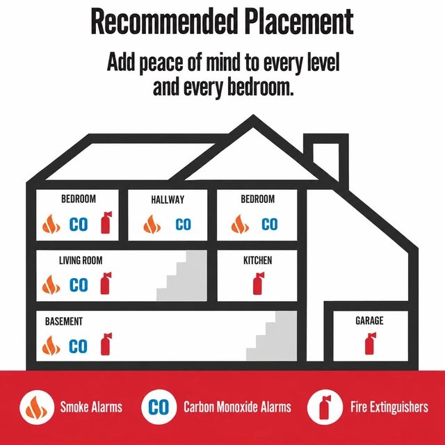 Alt view image 5 of 6 - First Alert Combination Smoke & Carbon Monoxide Alarm, Battery Operated Detector with Test & Silence Button, SMICO100, 3-Pack