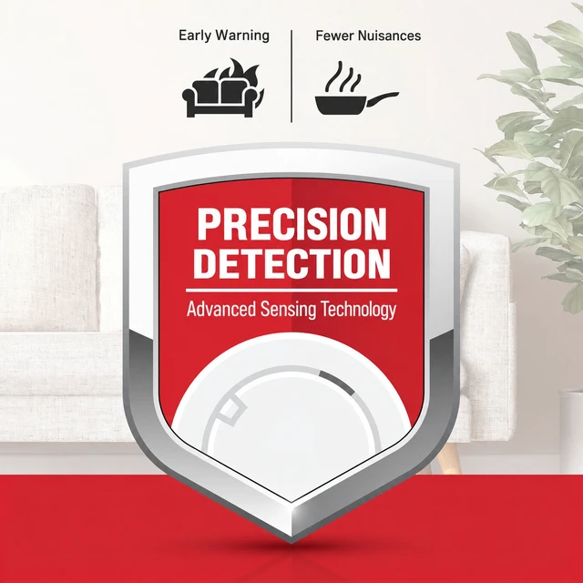 Alt view image 6 of 6 - First Alert Combination Smoke & Carbon Monoxide Alarm, Battery Operated Detector with Test & Silence Button, SMICO100, 3-Pack
