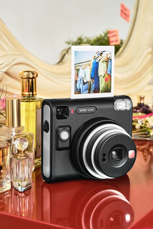 Alt view image 6 of 7 - FUJIFILM INSTAX SQUARE SQ40 Instant Film Camera (Black), Pack of2 instax Film
