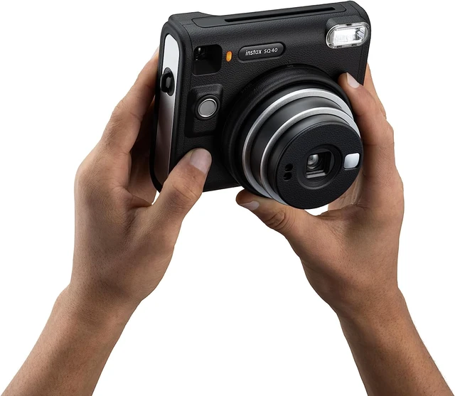 Alt view image 7 of 7 - FUJIFILM INSTAX SQUARE SQ40 Instant Film Camera (Black), Pack of2 instax Film
