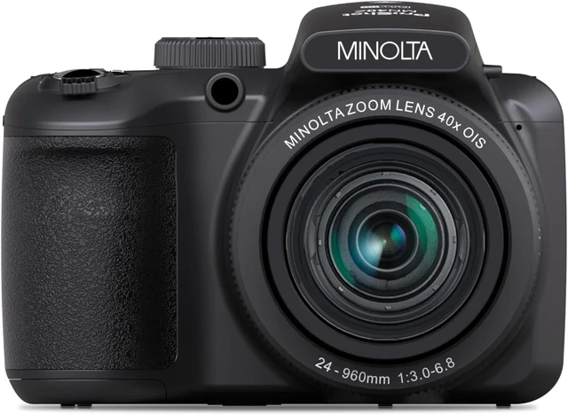 Alt view image 7 of 7 - Minolta 20 Mega Pixels 40x Optical Zoom Digital Camera with 1080p FHD Video, Black