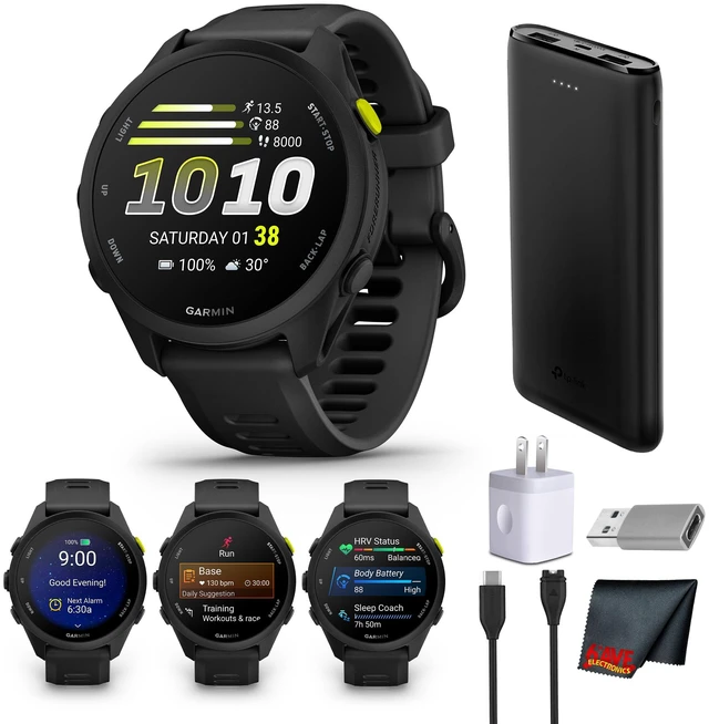Main image of Garmin Forerunner 70 GPS Running Smartwatch Black 1.2" AMOLED Display Kit