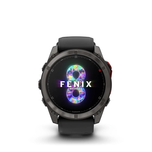 Alt view image 2 of 4 - Garmin fnix 8 Pro - 51 mm, MicroLED, Sapphire, Carbon Gray DLC Titanium with Black/Pebble Gray