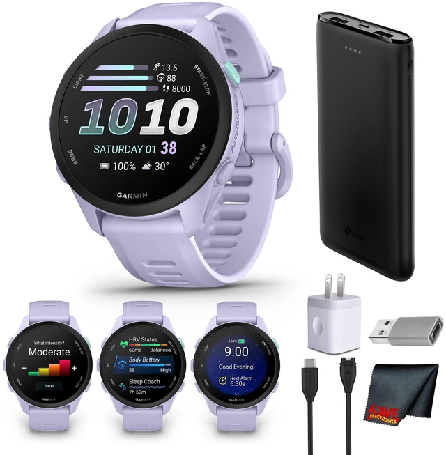 Main image of Garmin Forerunner 70 GPS Running Smartwatch (Cool Lavender) Bundle