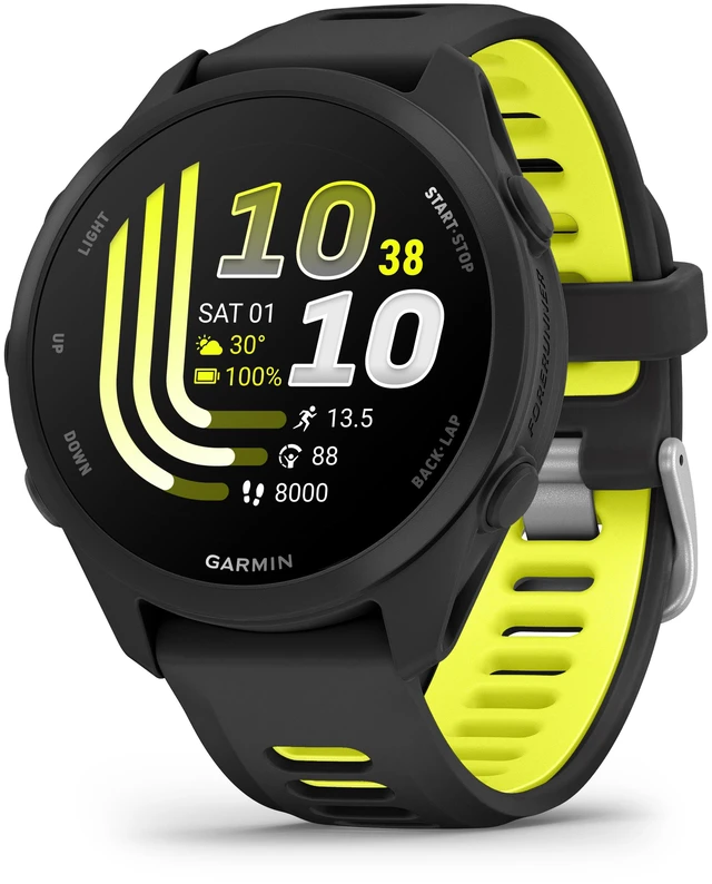 Alt view image 2 of 7 - Garmin Forerunner 170 Music GPS Running Smart watch Black/Amp Yellow Bundle