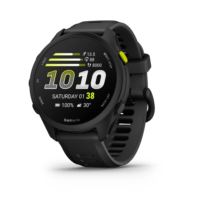 Alt view image 2 of 7 - Garmin Forerunner 70 GPS Running Smartwatch Black 1.2" AMOLED Display Kit
